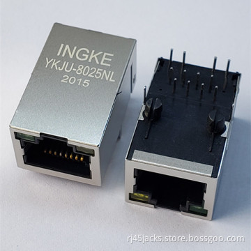 INGKE YKJU-8025NL Direct Substitute 47F1205BGYDNW2NL 1 Port 10/100 Base-TX Through Hole Industrial RJ45 connector jacks